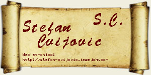 Stefan Cvijović vizit kartica